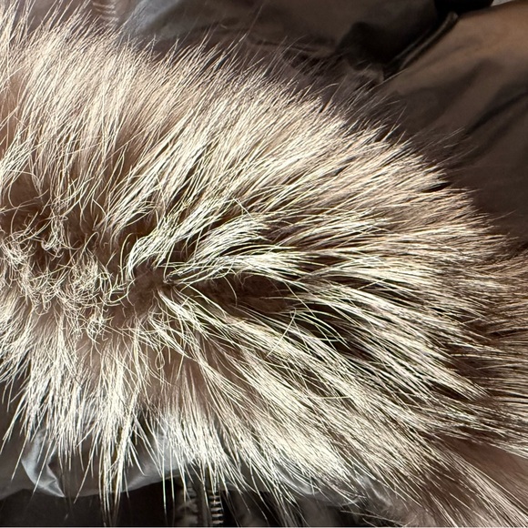 Mackage Black Puffer Coat with Fur Trim - Picture 3 of 5